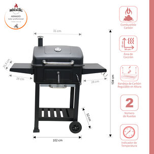 Parrilla A Carb&oacute;n Chicago Black