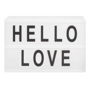 Pizarra Led Light Negro Box Con Letras 2 Lineas 16x21 Vgo