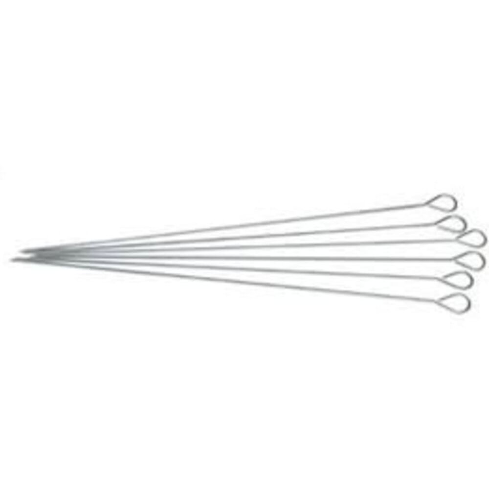 Set De 6 Pinchos Brochetas Anticucho Metal De 50 Cm image number 1.0