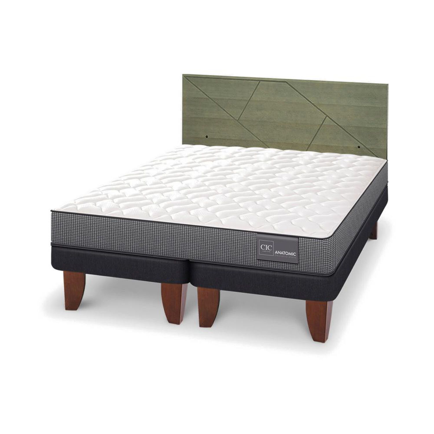 Cama Europea Cic Anatomic / 2 Plazas / Base Dividida + Respaldo image number 3.0