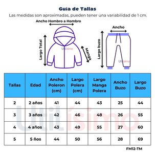 Set 2 Piezas Conjunto Buzo Poler&oacute;n Ni&ntilde;o 100% Algod&oacute;n Gris Claro