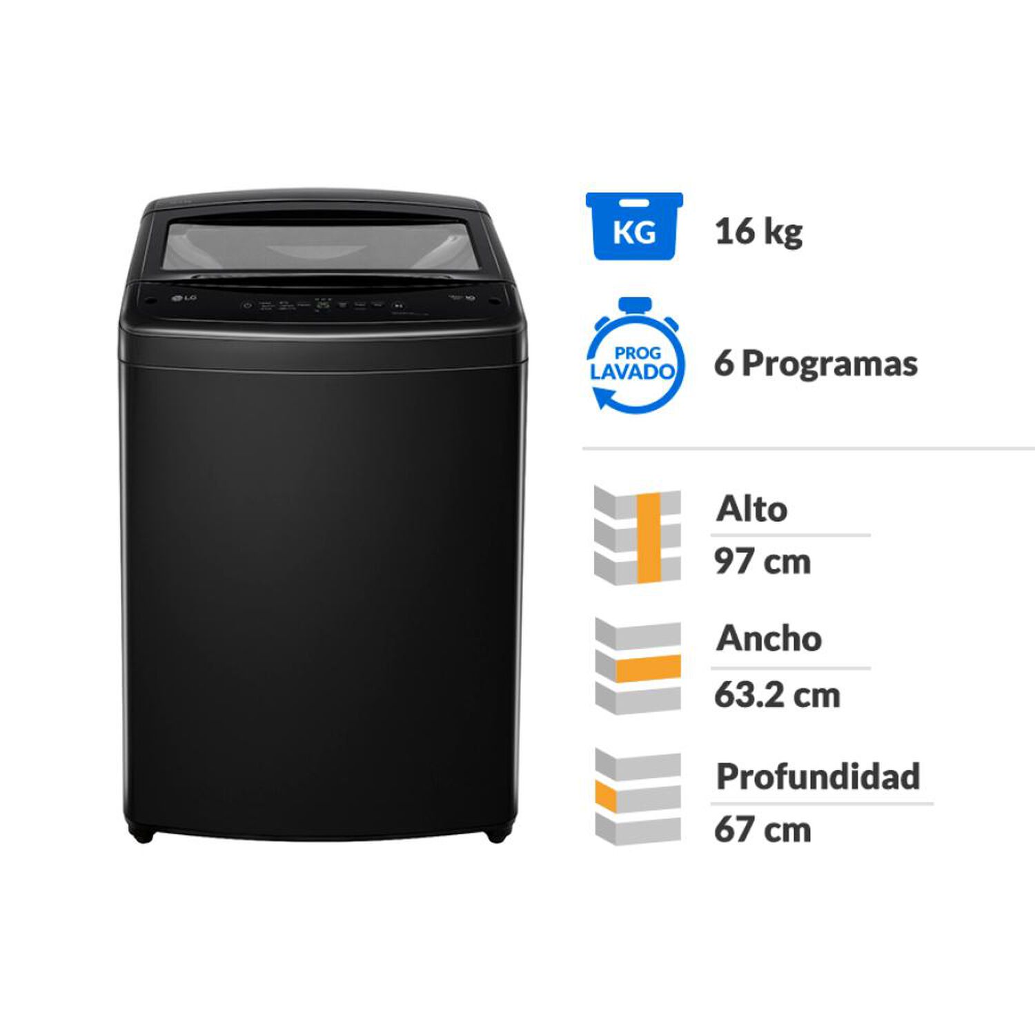Lavadora LG Wt16oBVTB / 16 Kilos image number 1.0