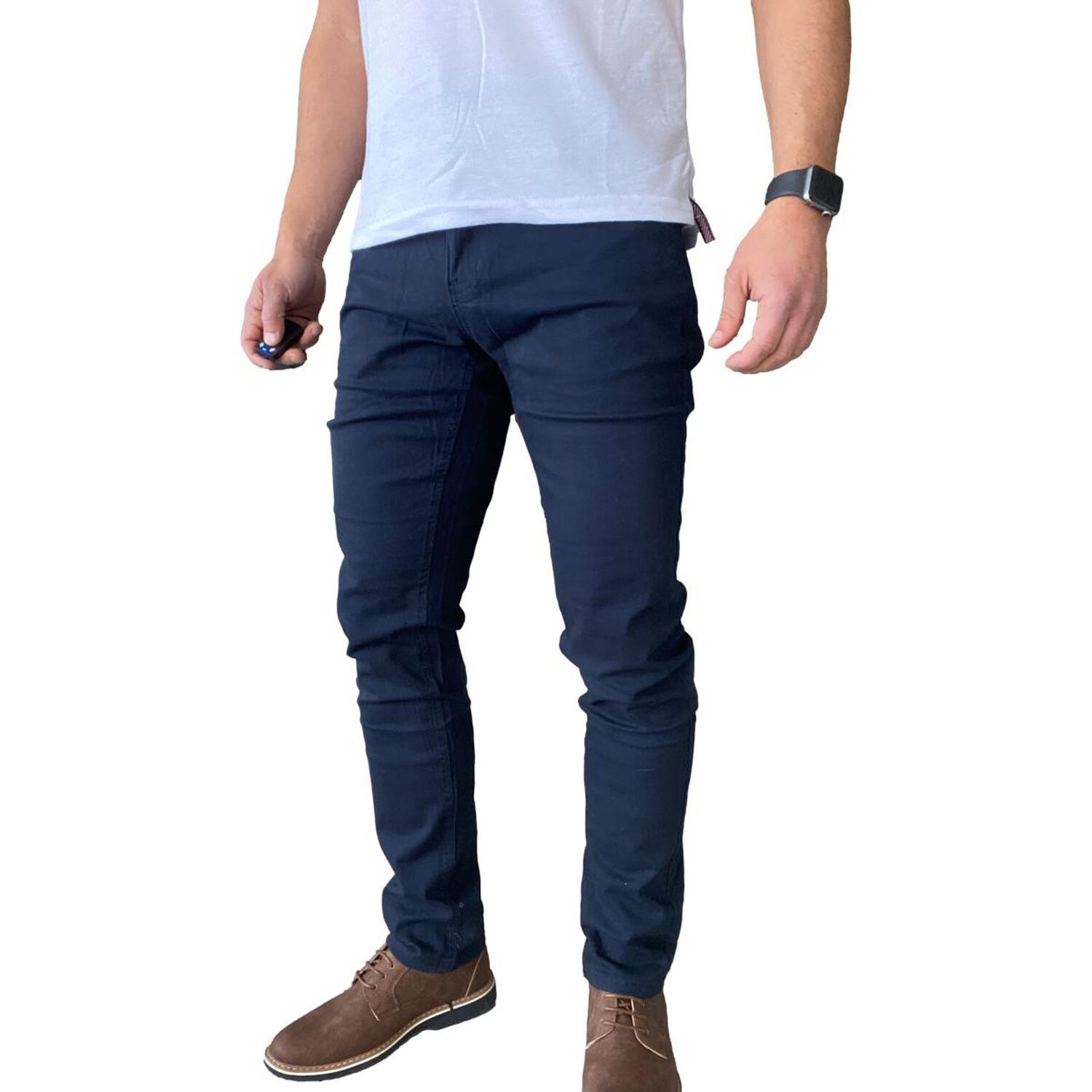 Pantal&oacute;n Tela Elasticado Slim Fit Colores image number 14.0