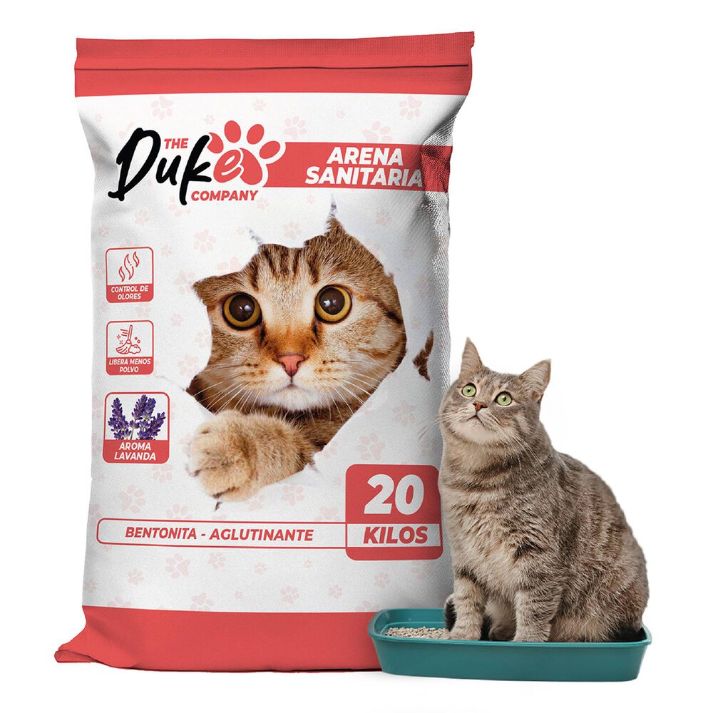 Arena Para Gato 20 Kilos Duke Bentonita Aglutinante Lavanda image number 0.0