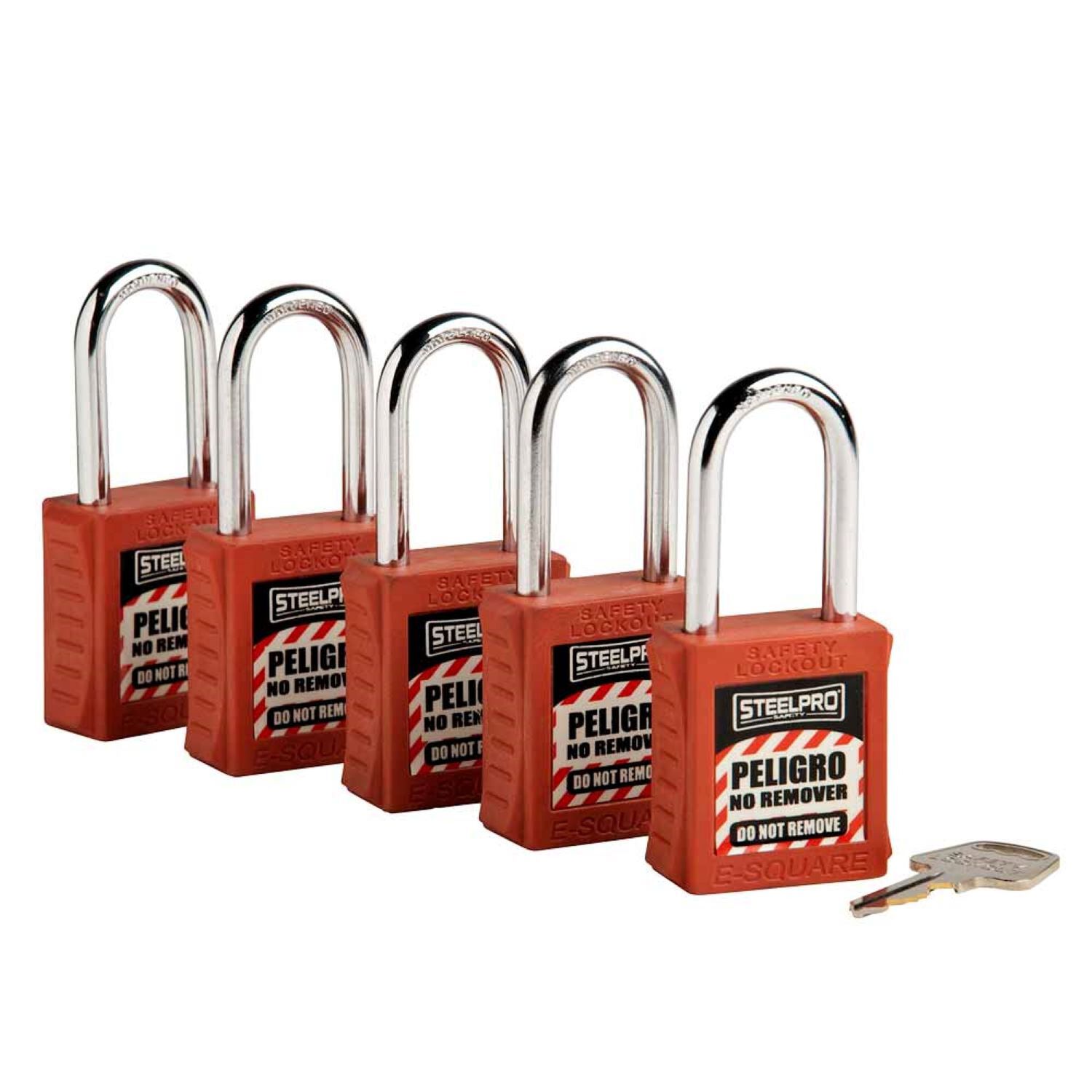 Kit De 5 Candados Mk Steelpro X10 Rojo image number 0.0