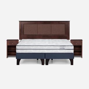 Cama Europea Rosen Autonomy Sky / 2 Plazas / Base Dividida + Set De Maderas Rachel