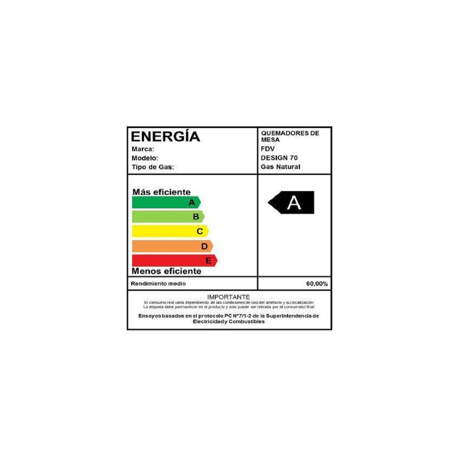 Encimera Gas Licuado Fdv Design 70 Cm image number 5.0