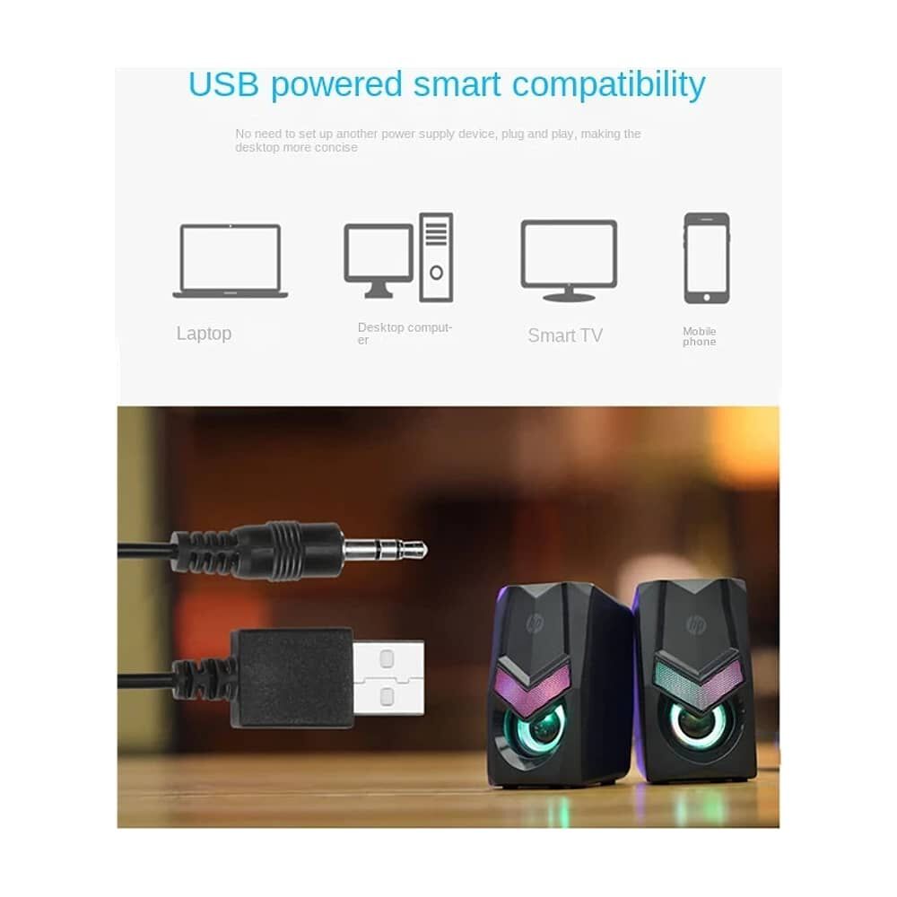 Parlante Usb Hp Multimedia Con Iluminaci&oacute;n Rgb Dhe-6000 image number 9.0