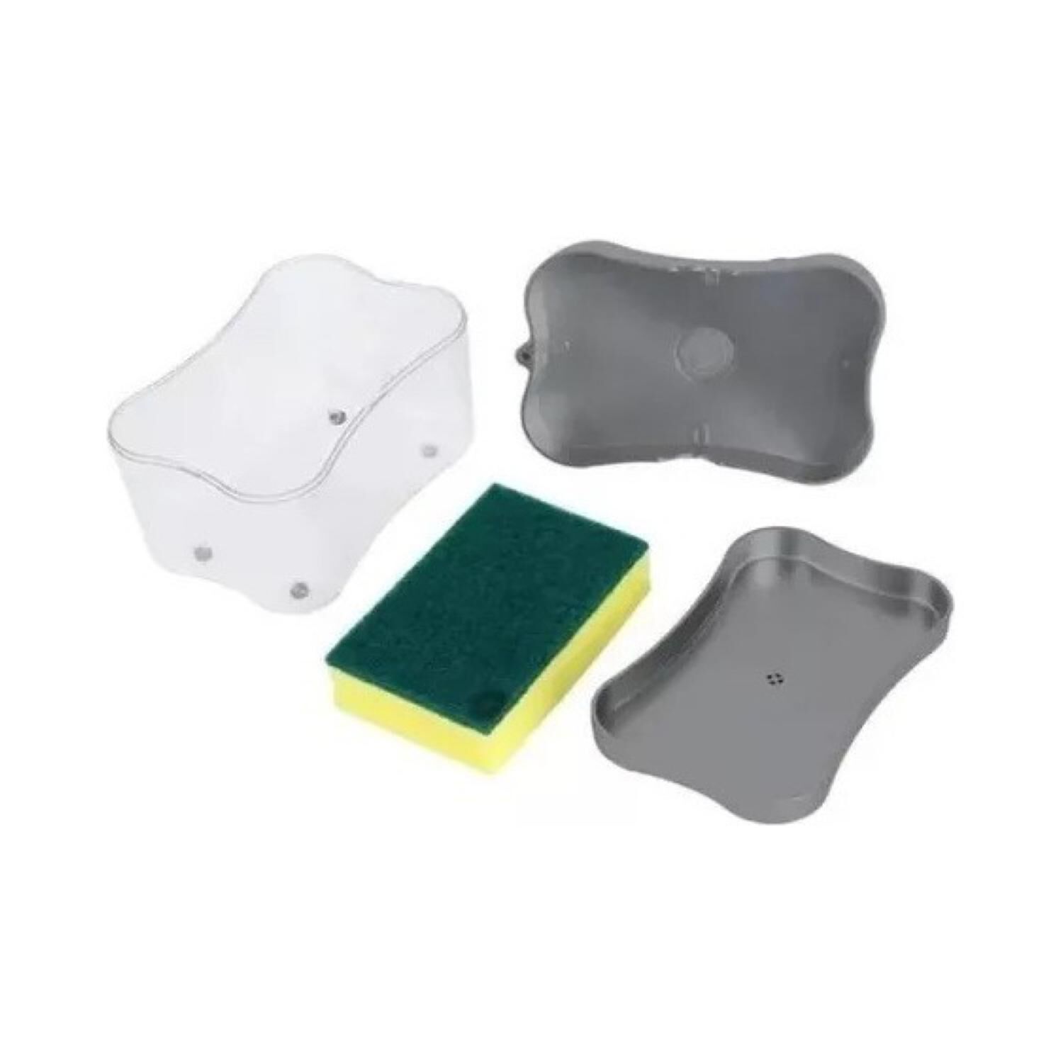 Dispensador De Jabon Lavaloza Esponja Con Recipiente 385ml image number 3.0