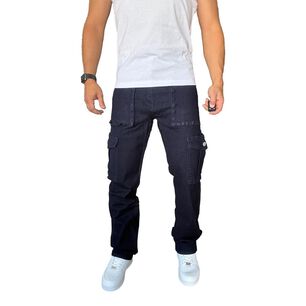 Jeans Cargo Elasticado Straight Fit Recto