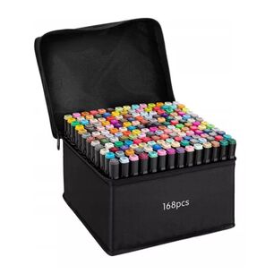 Pack 168 Rotuladores Colores Dibujo Profesional Estuche