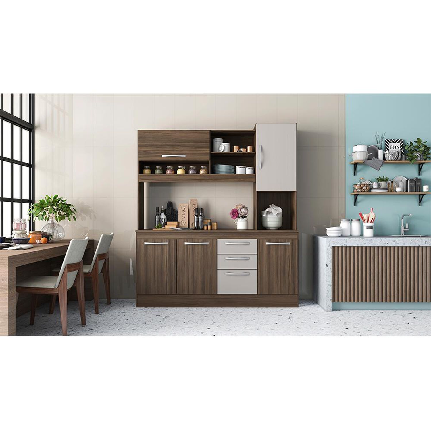 Mueble De Cocina Home Mobili Kit Cocina Kira / 5 Puerta(s) / 3 Caj&oacute;n(es) image number 4.0