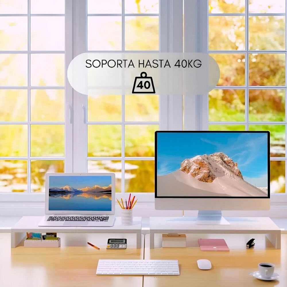 Elevador De Monitor Armable De Madera Para Escritorio image number 3.0