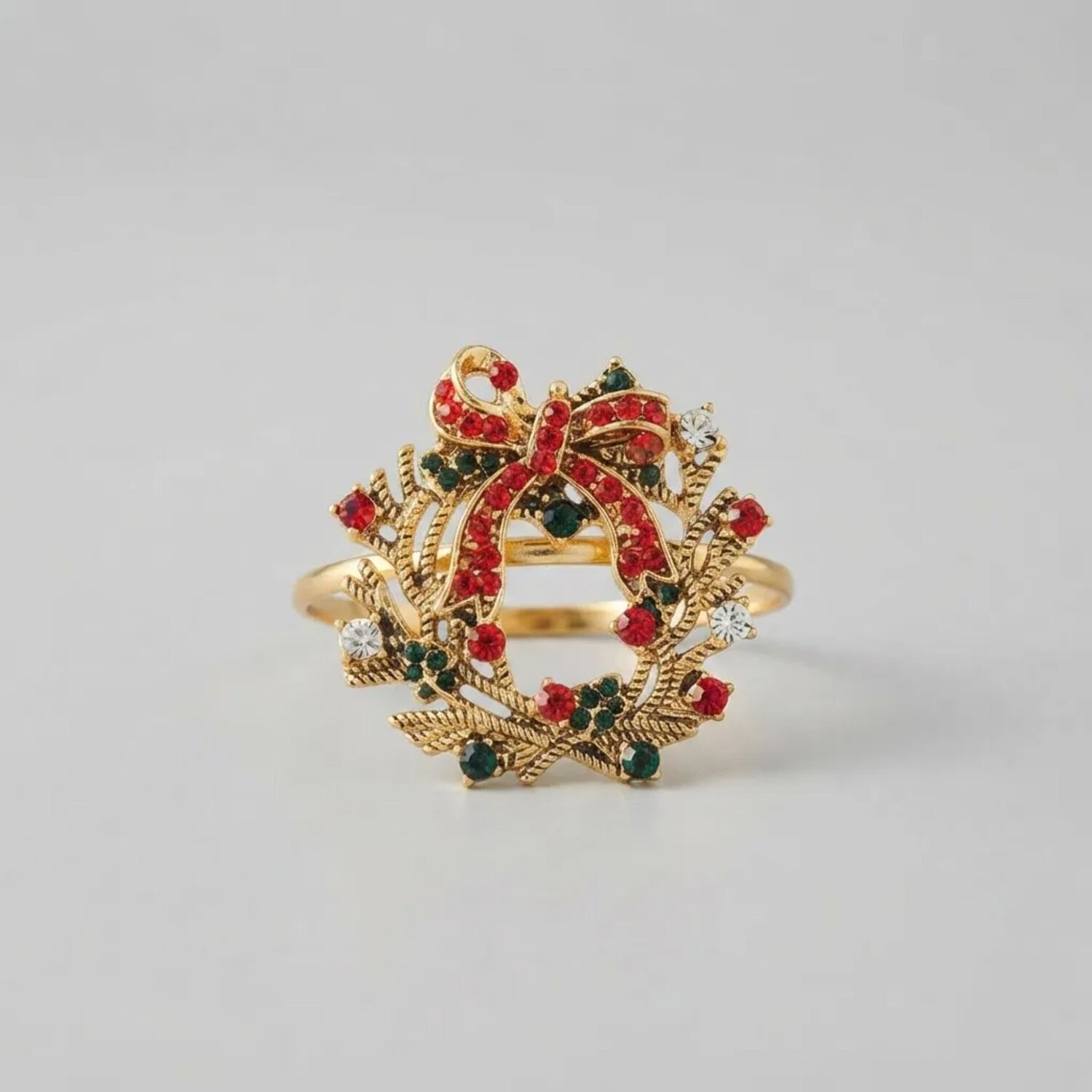 Set De 6 Anillos De Servilleta Navide&ntilde;os Corona image number 0.0