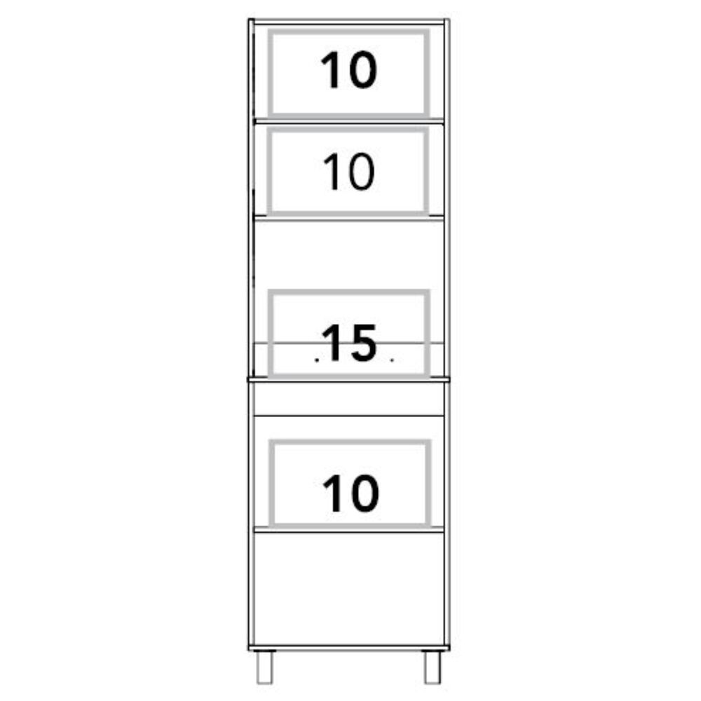 Mueble Microondas 2 Puertas 3 Repisas Fm-006e Beige image number 8.0