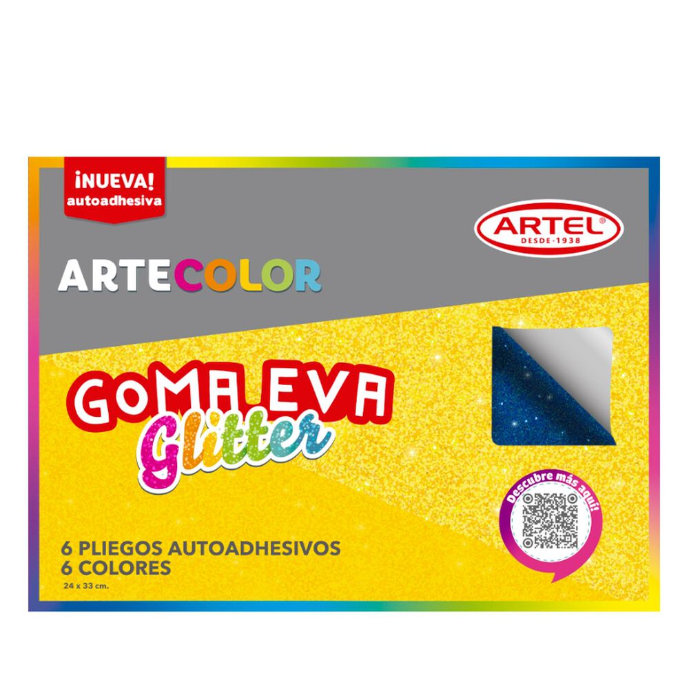 Artecolor Goma Eva Glitter C/adhesivo Artel image number 0.0