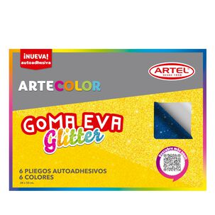 Artecolor Goma Eva Glitter C/adhesivo Artel