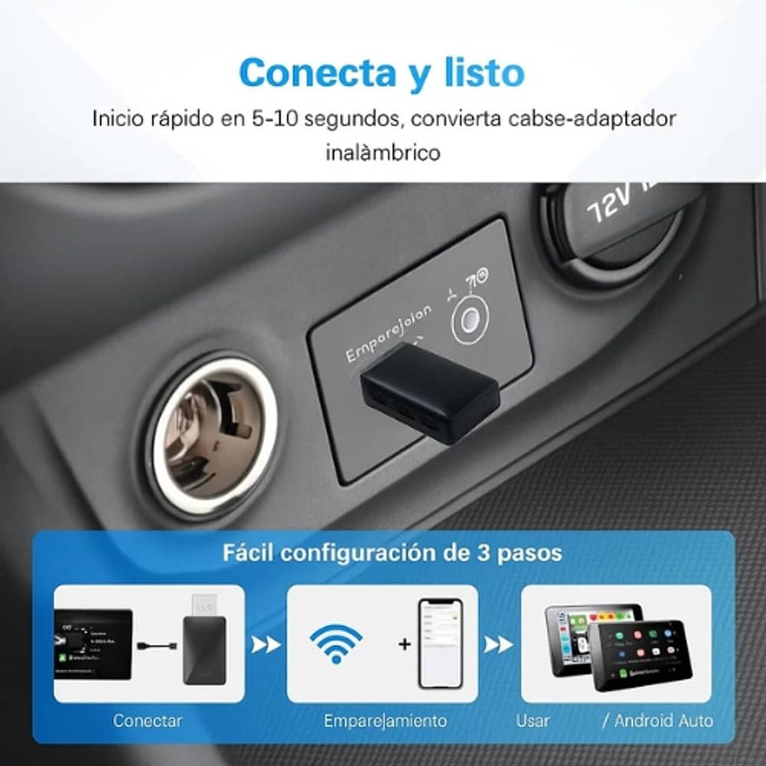 Adaptador Carplay Inalambrico Usb Conexi&oacute;n Autom&aacute;tica image number 4.0