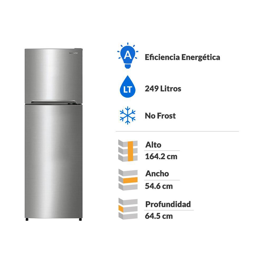 Refrigerador Top Freezer Daewoo Rge-2700 / No Frost / 249 Litros image number 6.0