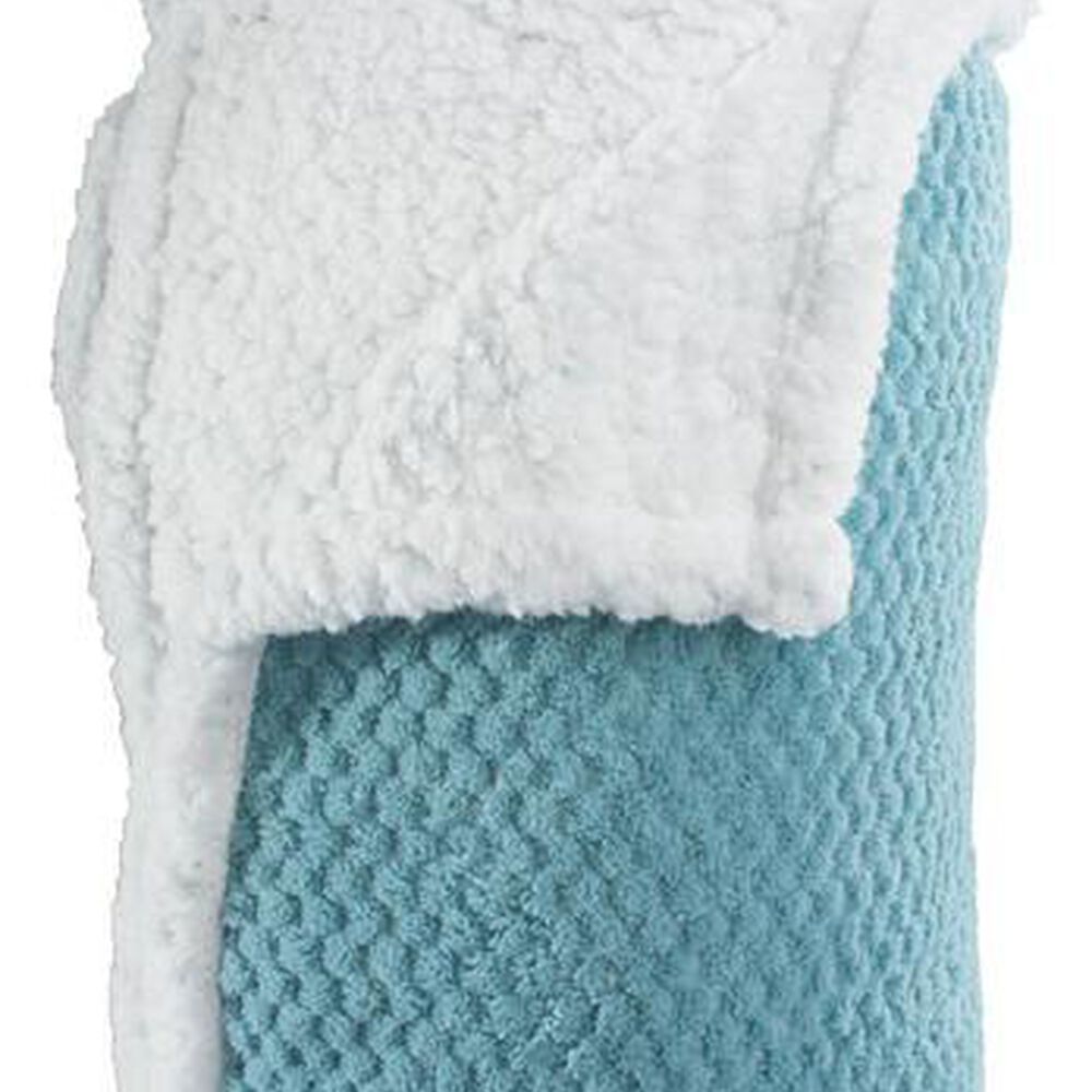 Frazada Andes Chiporro Panal Turquesa 2 Plaza image number 1.0