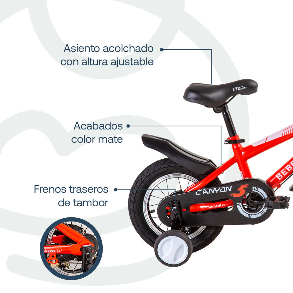 Bicicleta Infantil Canyon Aro 12 Roja Bebesit image number 3.0