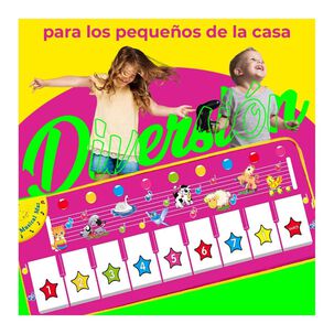 Juguete Alfombra Musical 10 Teclas 7 Sonidos Rosado Infantil