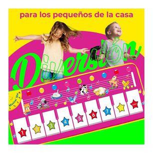 Juguete Alfombra Musical 10 Teclas 7 Sonidos Rosado Infantil