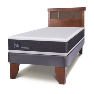 Cama Europea Cic New Ortopedic / 1.5 Plazas / Base Normal + Respaldo