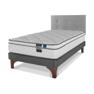 Cama Europea Flex Valencia / 1.5 Plazas / Base Normal + Respaldo