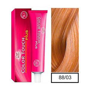 Wella - Tintura Semipermanente Color Touch Plus 88/03 Rubio Claro Intenso Natural Dorado 60 Ml + Peróxido En Crema De 1,9%