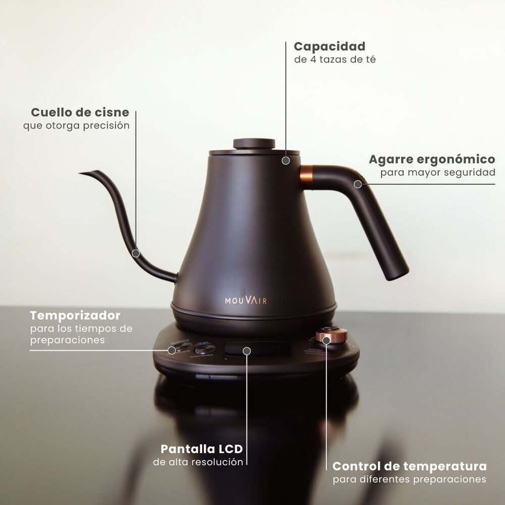 Hervidor El&eacute;ctrico Con Control De Temperatura Inteligente Cuello Cisne Mouvair Swan image number 4.0