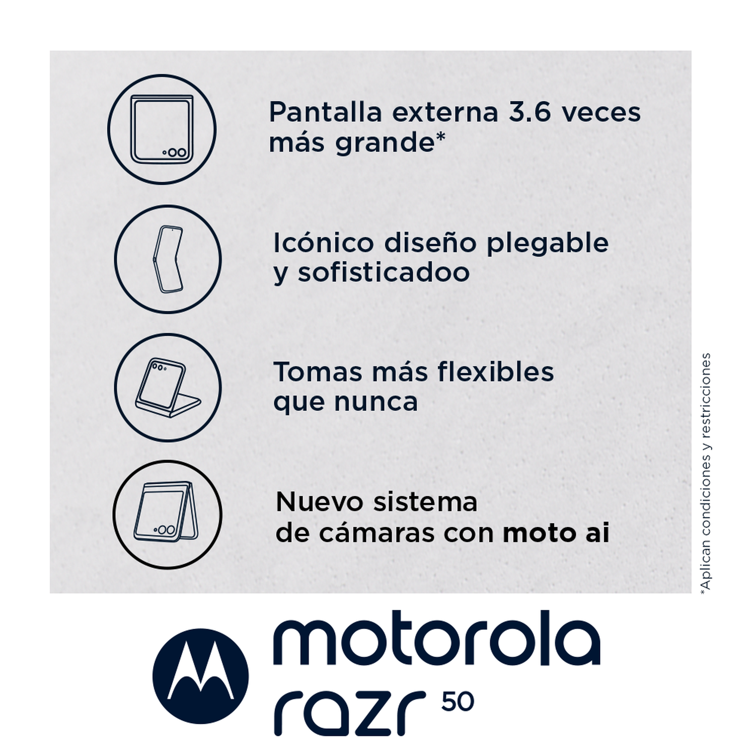 Smartphone Motorola Razr 50 / 5G / 512 GB / Gris / Liberado image number 2.0