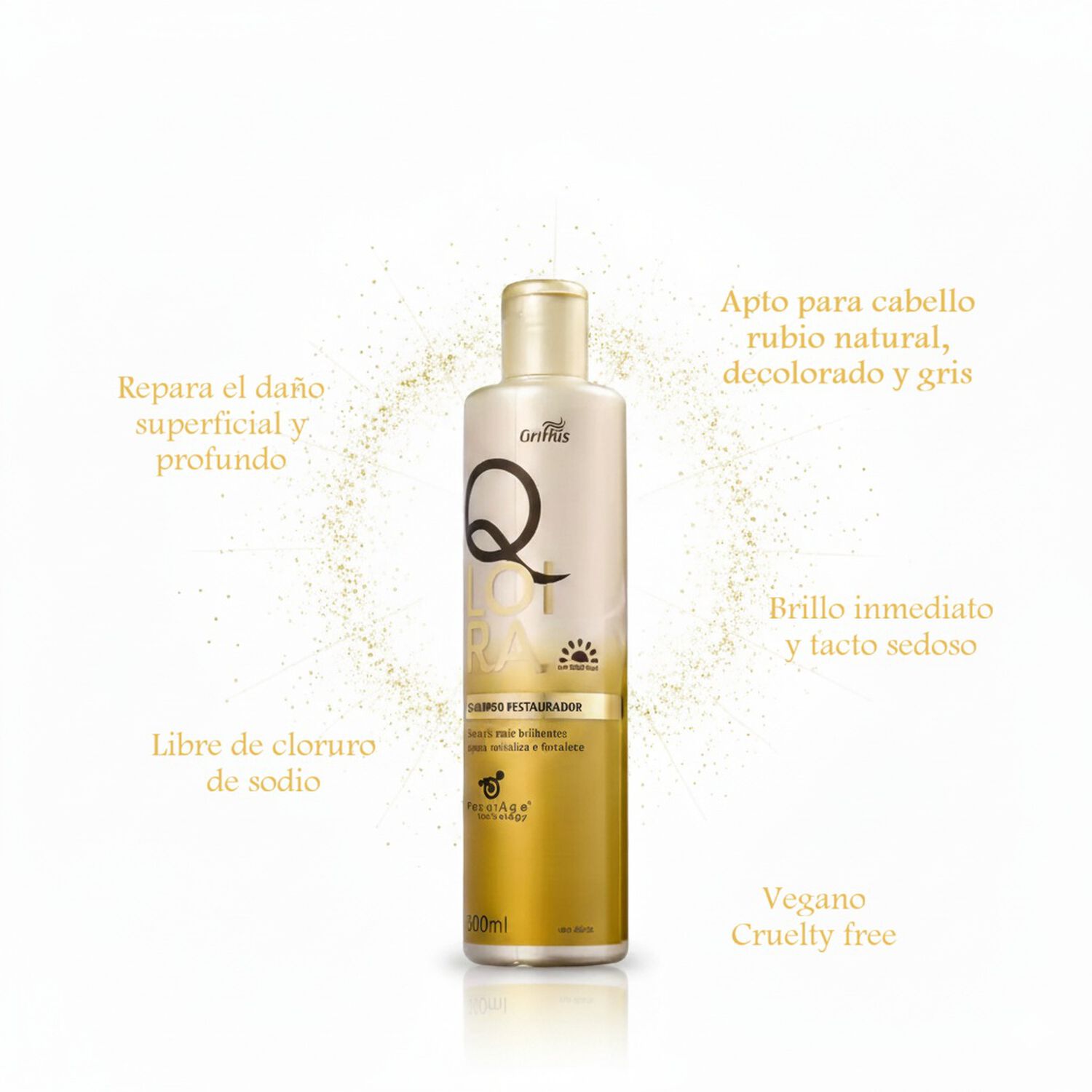 Shampoo Q Loira Restaurador 300ml Griffus image number 2.0