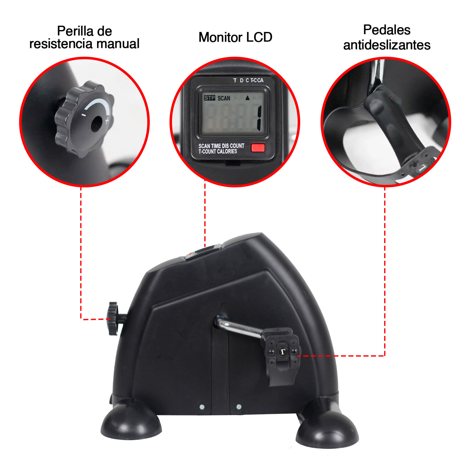 Pedalera Atletis Fit T1.2 Volante Rotaci&oacute;n 1kg Negro image number 3.0