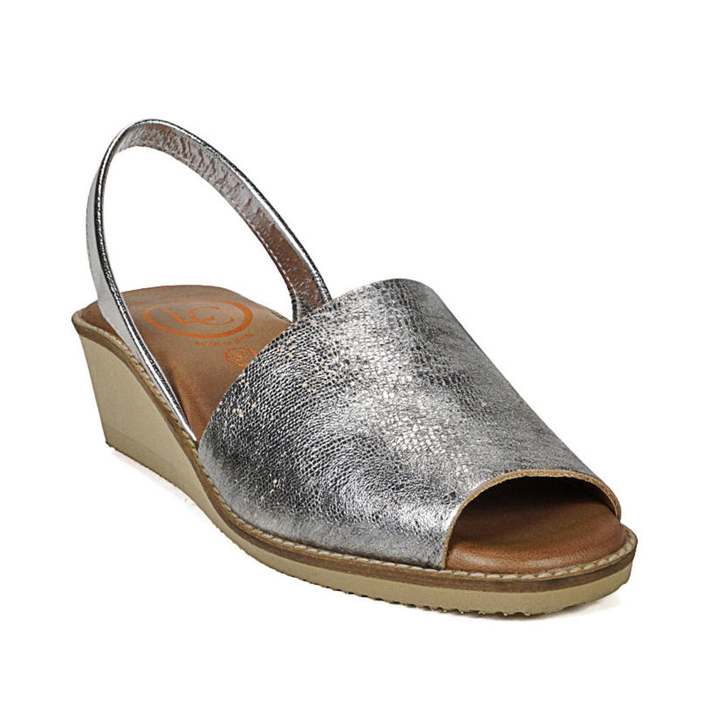 Sandalia Cuero Anika Plateado image number 3.0