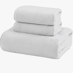 Set De 3 Toallas Blancas