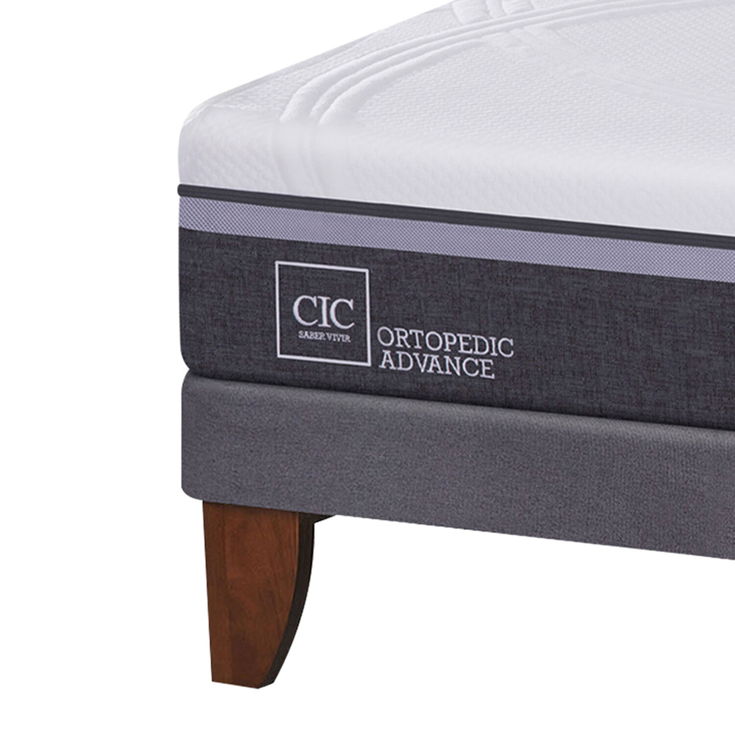 Cama Europea Cic Ortopedic Advance / King / Base Dividida + Set De Maderas image number 2.0