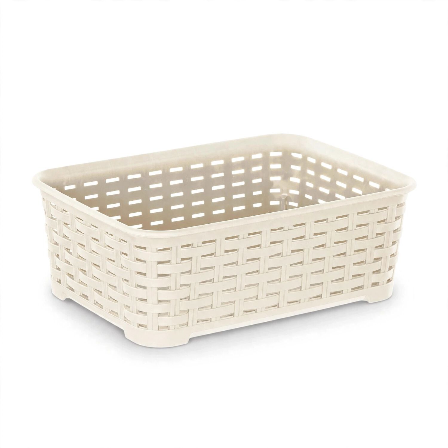 Canastilla Canasta Organizadora Multiusos Dise&ntilde;o Rattan 1.4 Litros Marca Reyplast Color Beige image number 4.0