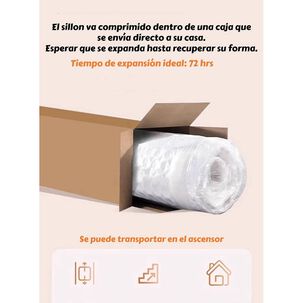 Sillon Sofa Cama Comprimido Combinable 203cm K17 Verde