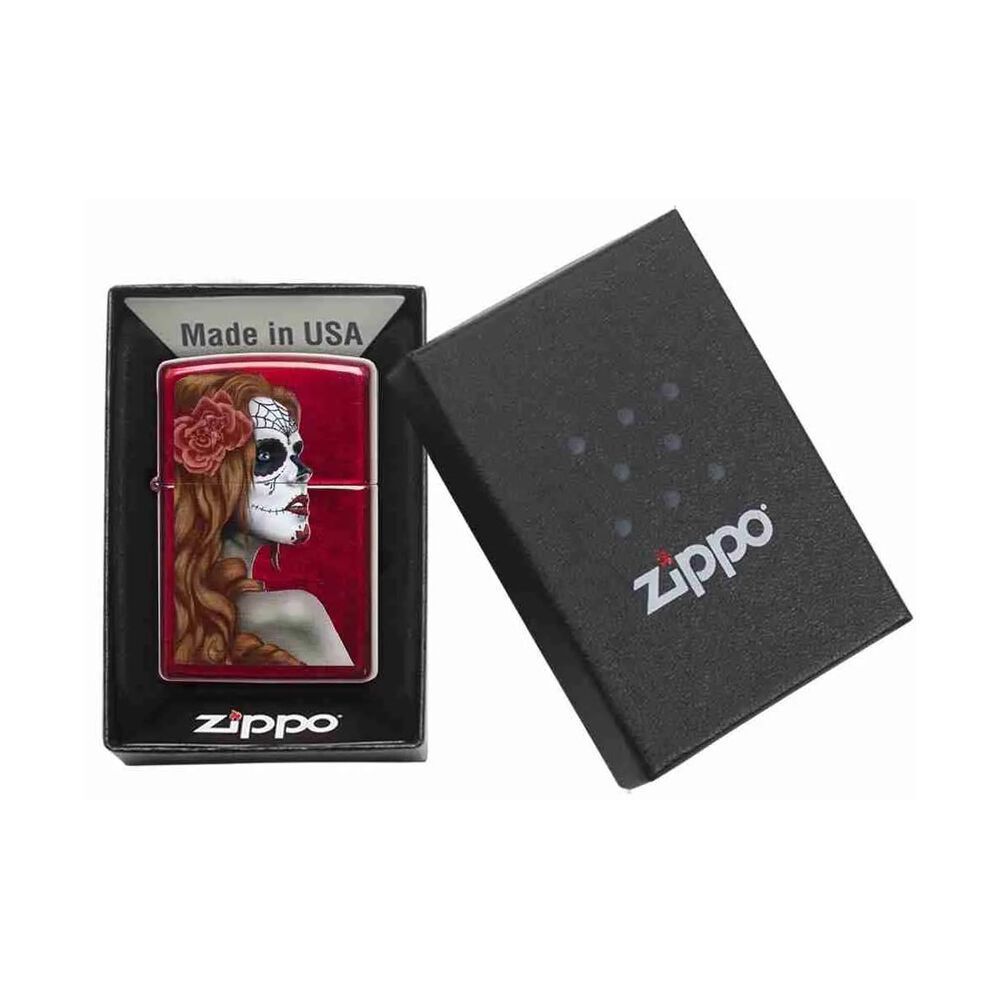 Encendedor Zippo Day Of Dead Girl Rojo Zp28830 image number 4.0