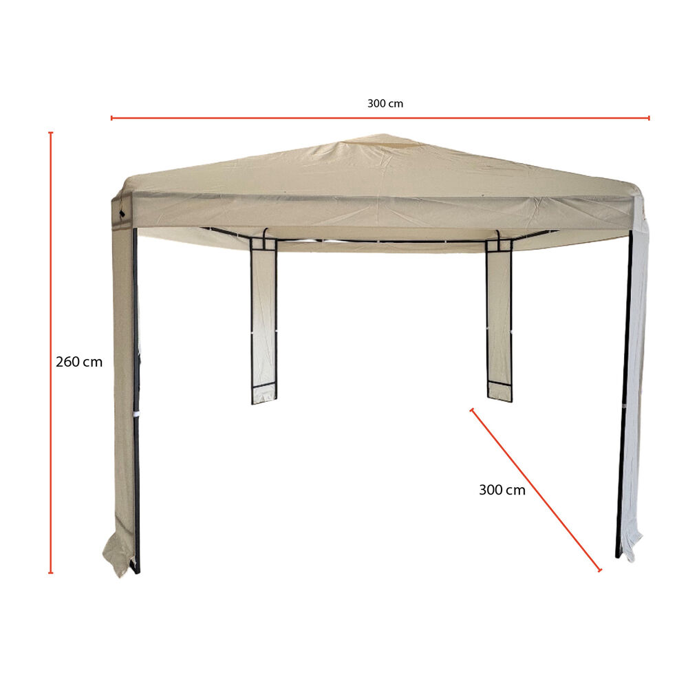 Toldo Premium Terraza 3x3m Estructura Metalica Beige image number 2.0