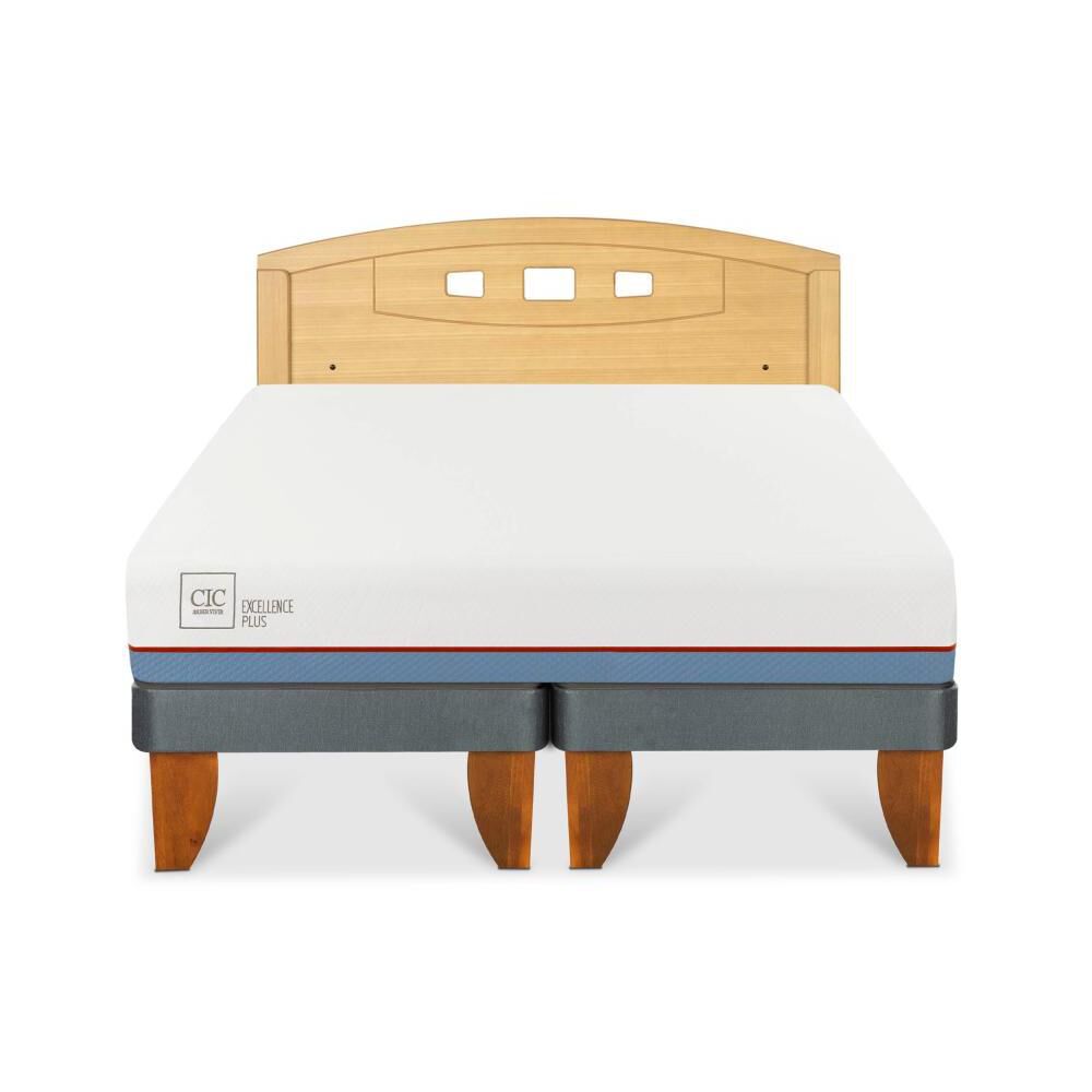 Cama Europea Cic Excellence Plus / 2 Plazas / Base Dividida + Respaldo image number 0.0