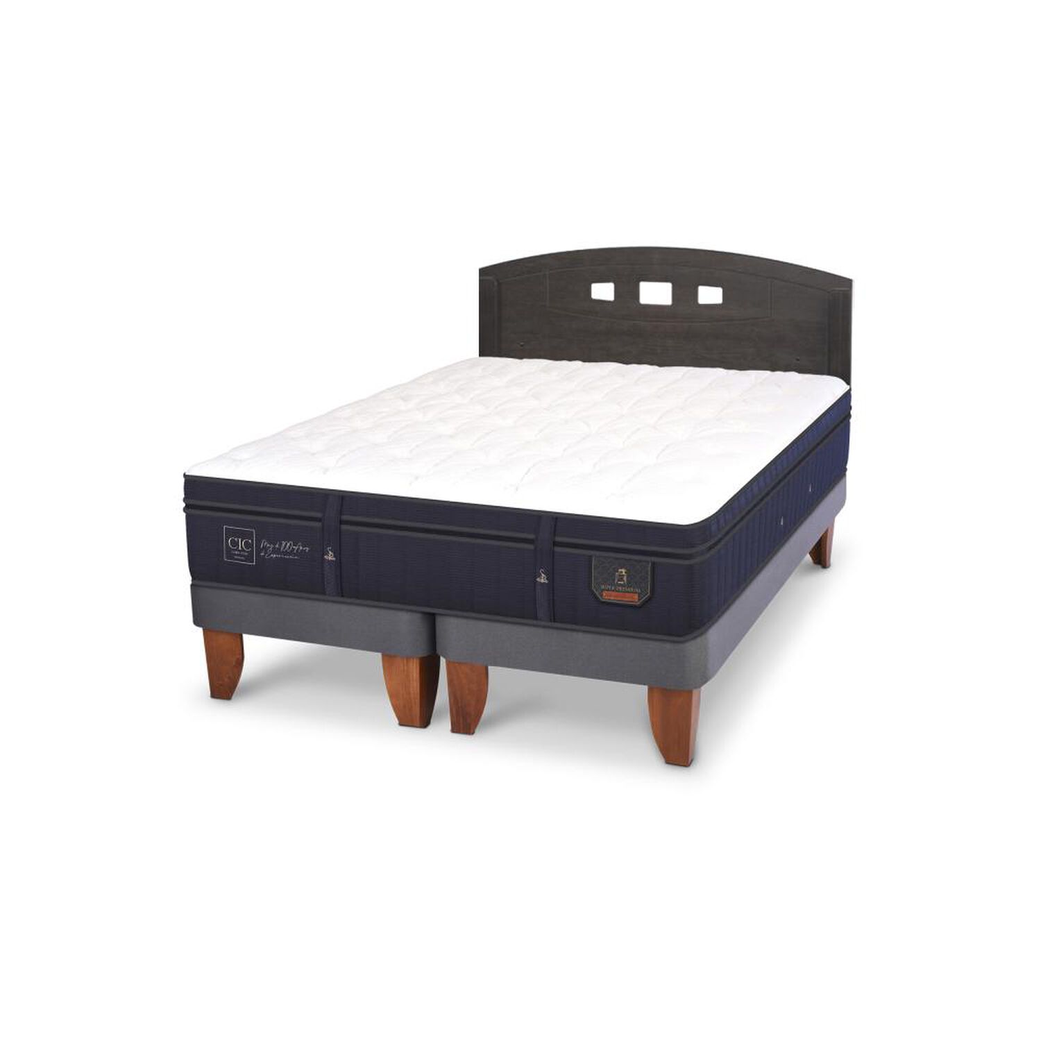 Cama Europea Cic Super Premium / 2 Plazas / Base Dividida + Respaldo image number 3.0