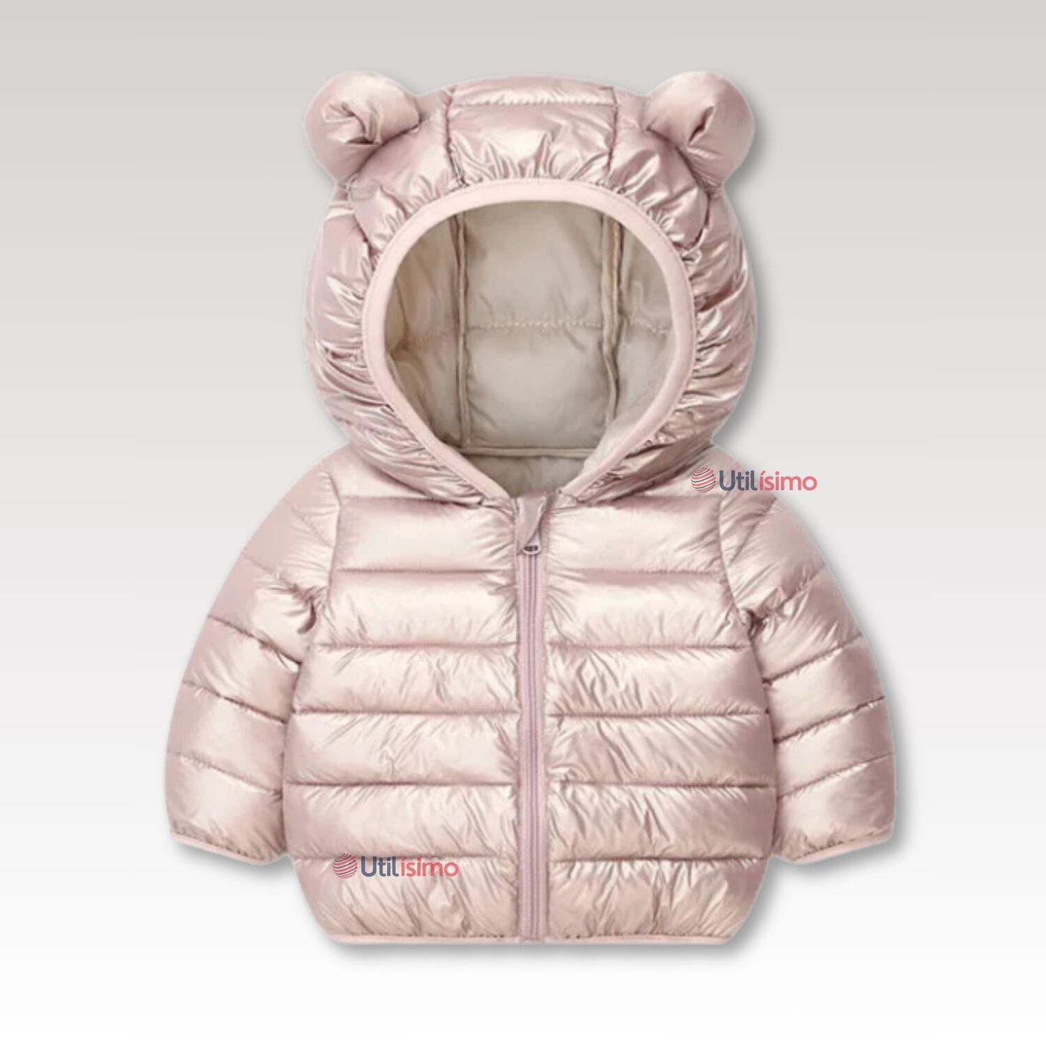 Parka Con Capucha Manga Larga Ni&ntilde;o Y Ni&ntilde;a Jump Kids Metallic Pink image number 1.0