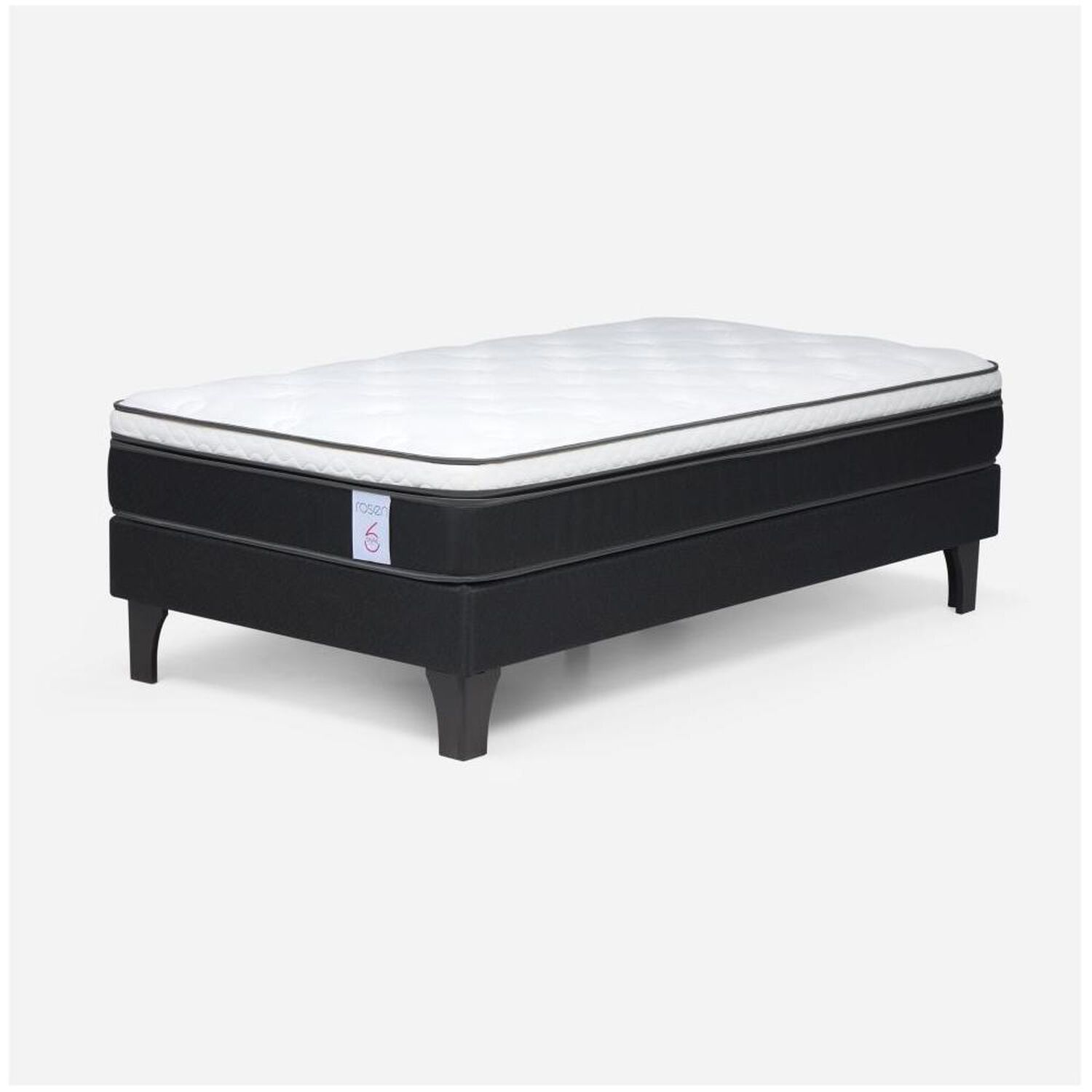 Cama Europea Rosen New Style 6 / 1.5 Plazas / Base Normal + Respaldo image number 6.0