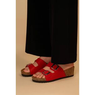 Sandalia Mujer Rojo Arlequin Chancleta
