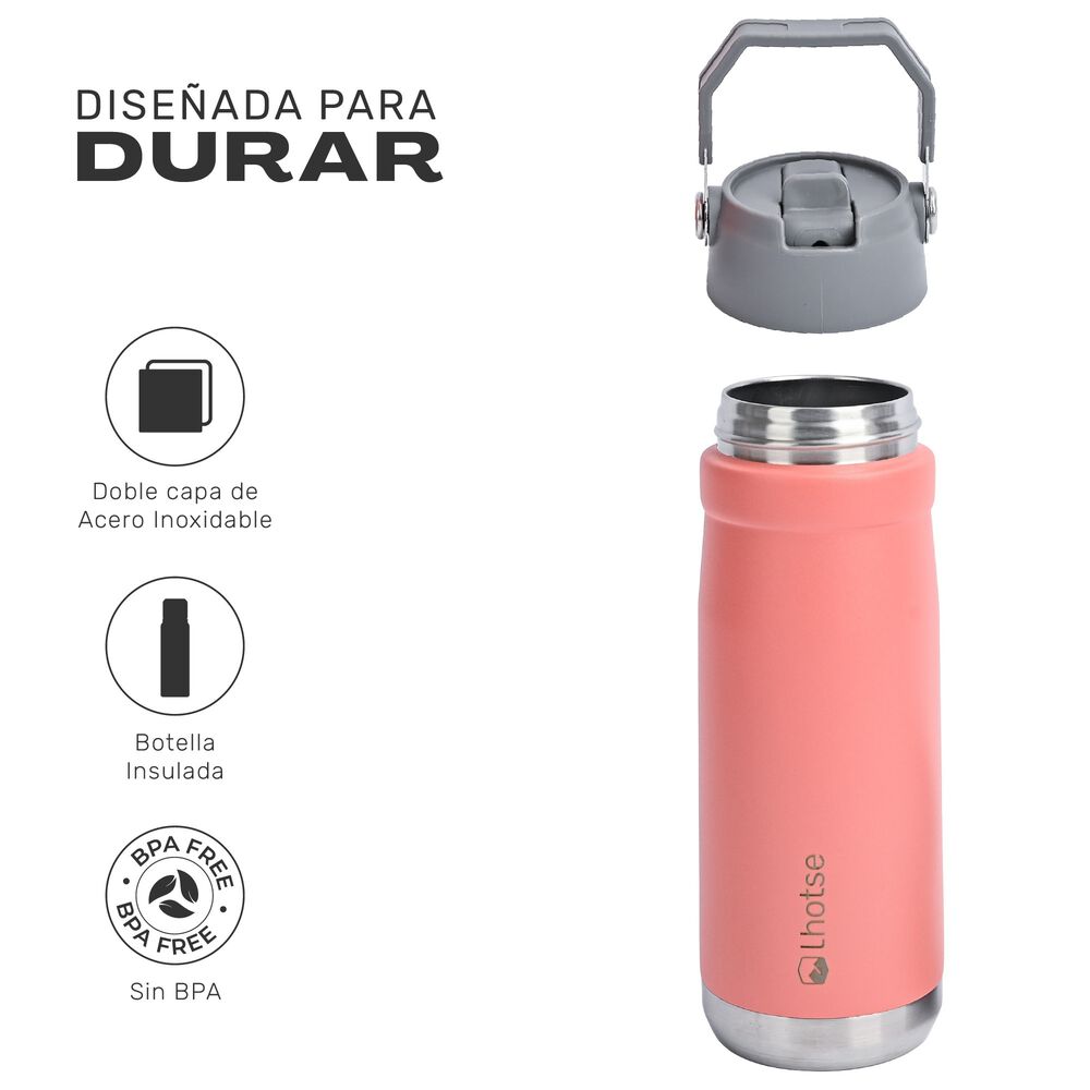 Botella Térmica Insulada Lhotse Adventure 650ml Rosado image number 2.0