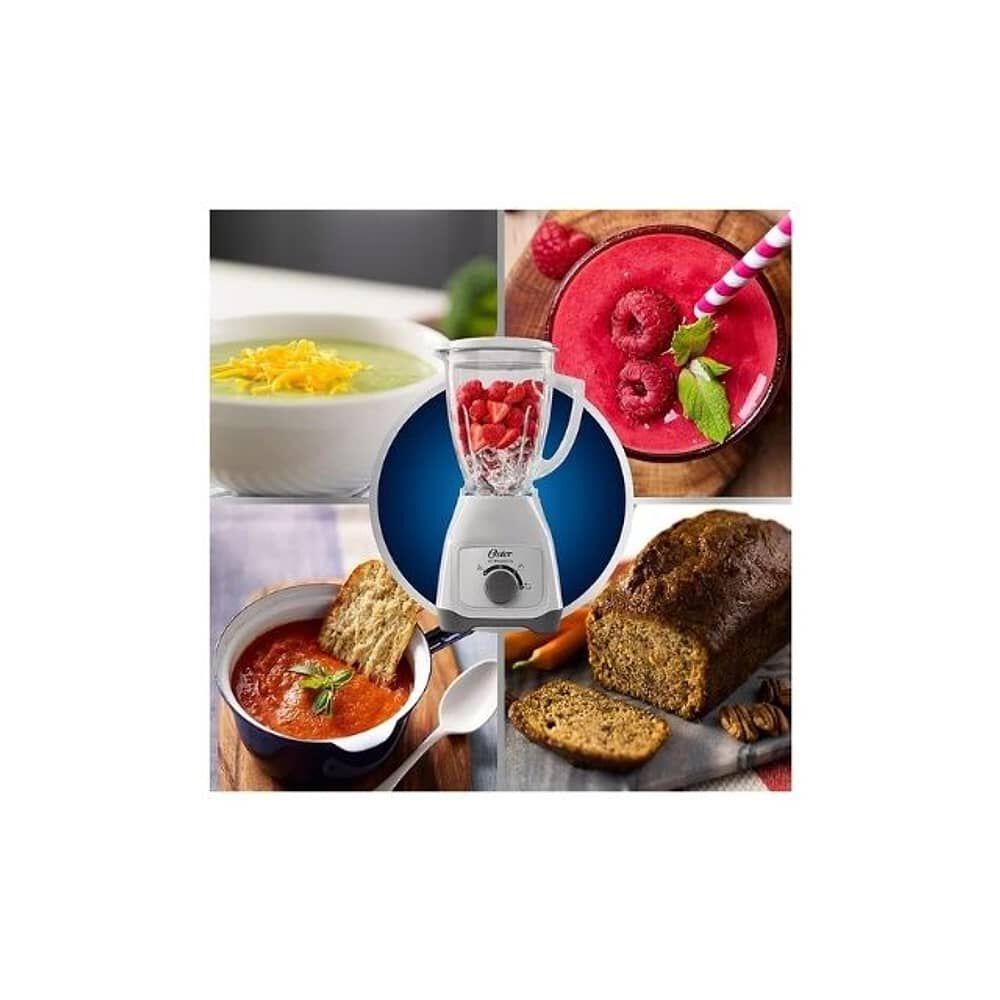 Licuadora Oster Con Vaso De Vidrio Y Control De Perilla Bls Color Blanco image number 3.0
