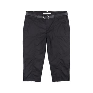 Bermuda Pescador Liso Con Cinturón Tiro Medio Regular Mujer Geeps