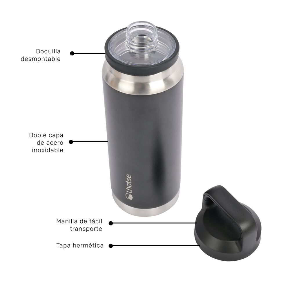 Botella T&eacute;rmica Insulada Indo 800ml Black Lhotse image number 2.0
